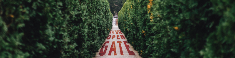 There is an Open Gate Website 800x200 1