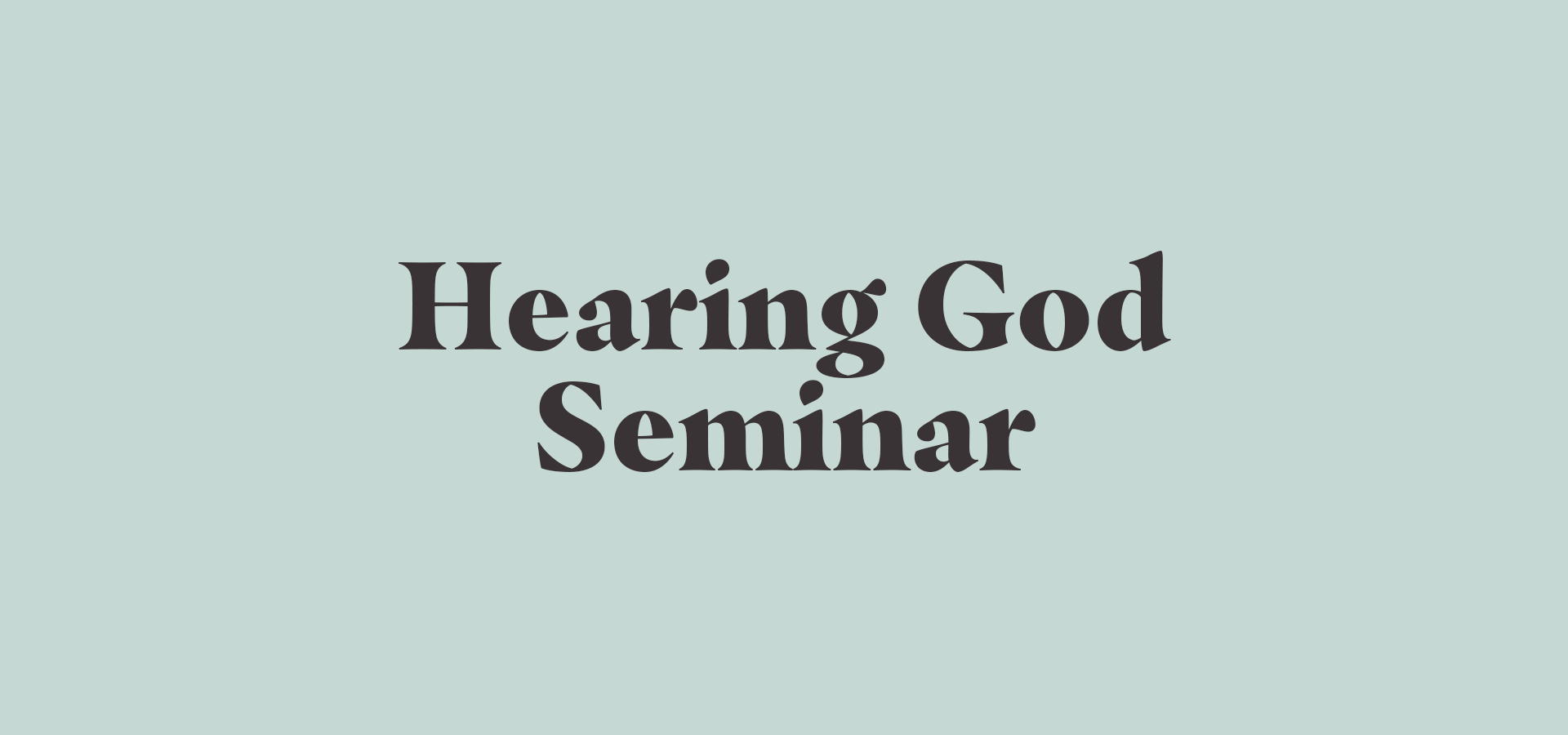 Hearing God - Website